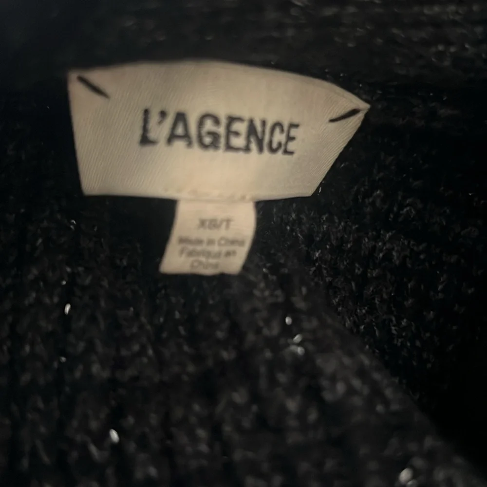 L'Agence Black Jinny Sequin Cardigan